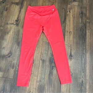 Gymshark Vivid Coral Leggings No Tag See Measurements Sz M